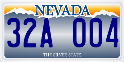 NV license plate 32A004