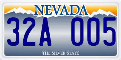 NV license plate 32A005