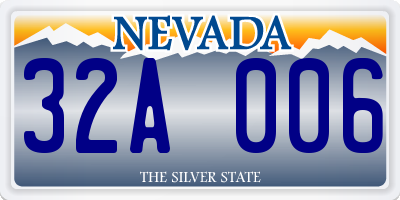 NV license plate 32A006