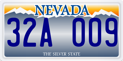 NV license plate 32A009