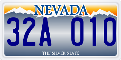 NV license plate 32A010