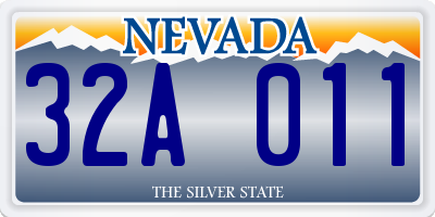 NV license plate 32A011