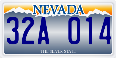 NV license plate 32A014