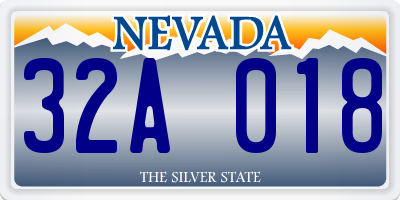 NV license plate 32A018