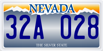 NV license plate 32A028