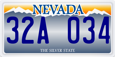 NV license plate 32A034