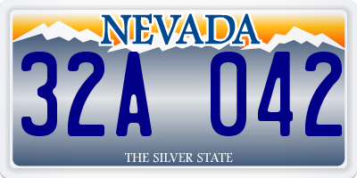 NV license plate 32A042