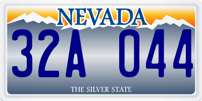 NV license plate 32A044