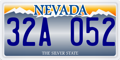 NV license plate 32A052