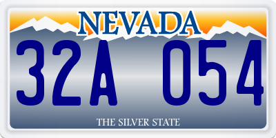 NV license plate 32A054