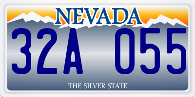 NV license plate 32A055