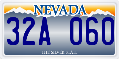 NV license plate 32A060