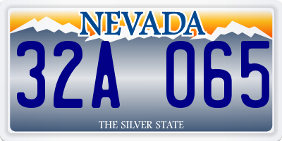 NV license plate 32A065