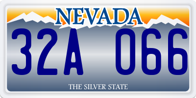 NV license plate 32A066
