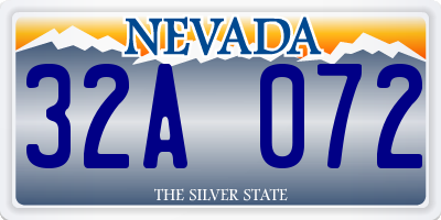 NV license plate 32A072