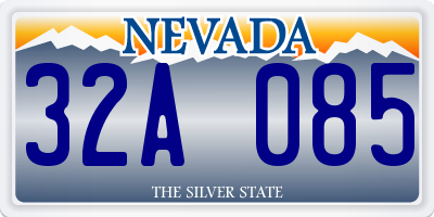 NV license plate 32A085