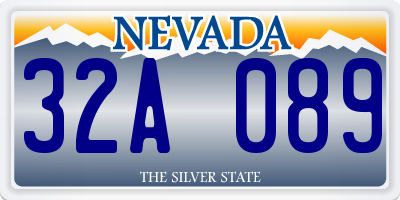 NV license plate 32A089