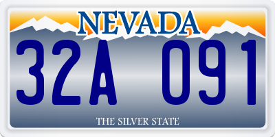 NV license plate 32A091