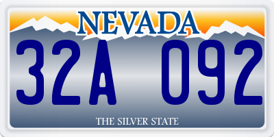 NV license plate 32A092