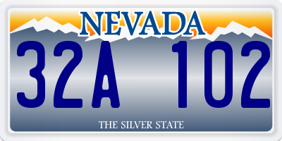 NV license plate 32A102