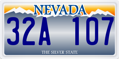 NV license plate 32A107