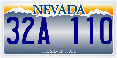 NV license plate 32A110