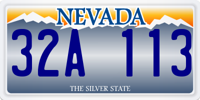 NV license plate 32A113