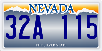 NV license plate 32A115