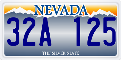 NV license plate 32A125