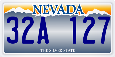 NV license plate 32A127
