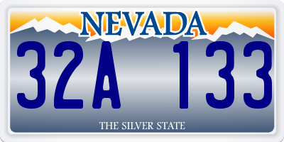NV license plate 32A133