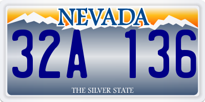 NV license plate 32A136