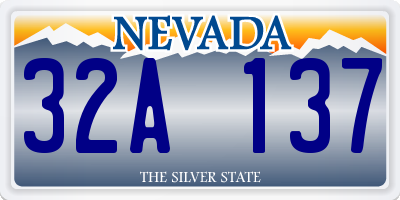 NV license plate 32A137