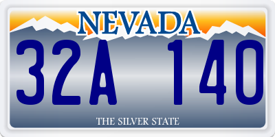NV license plate 32A140