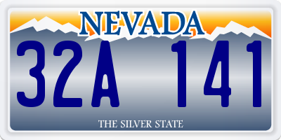 NV license plate 32A141