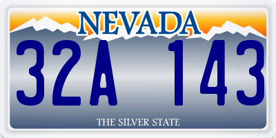 NV license plate 32A143