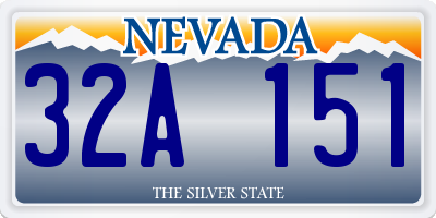 NV license plate 32A151