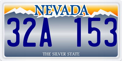 NV license plate 32A153