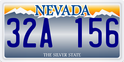 NV license plate 32A156