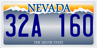 NV license plate 32A160