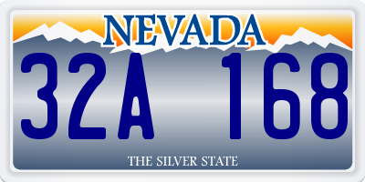 NV license plate 32A168