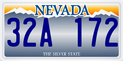 NV license plate 32A172