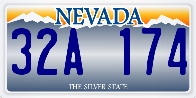 NV license plate 32A174
