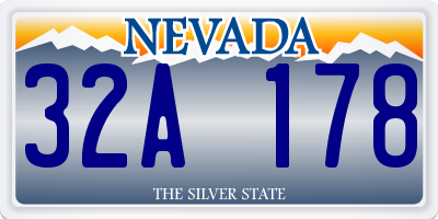 NV license plate 32A178