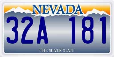 NV license plate 32A181