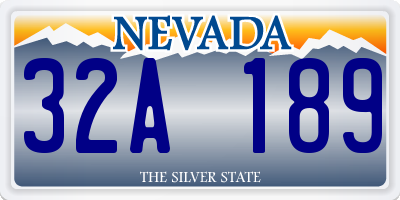 NV license plate 32A189