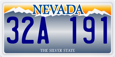 NV license plate 32A191