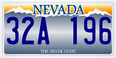 NV license plate 32A196