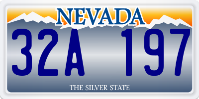 NV license plate 32A197