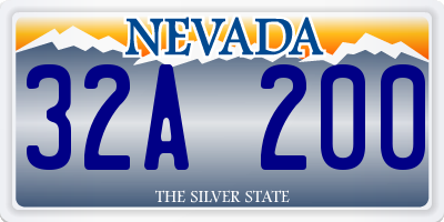 NV license plate 32A200